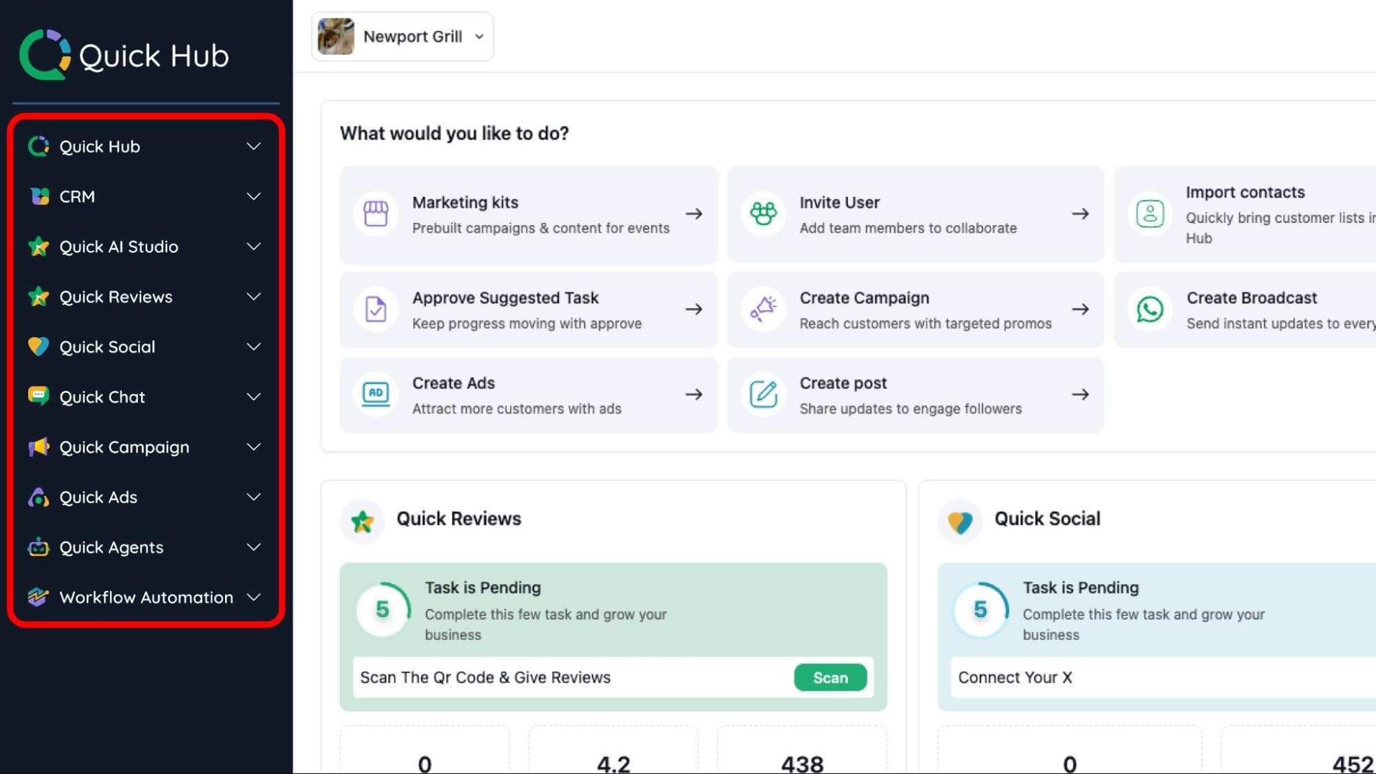 Quick Hub Automation Workflow