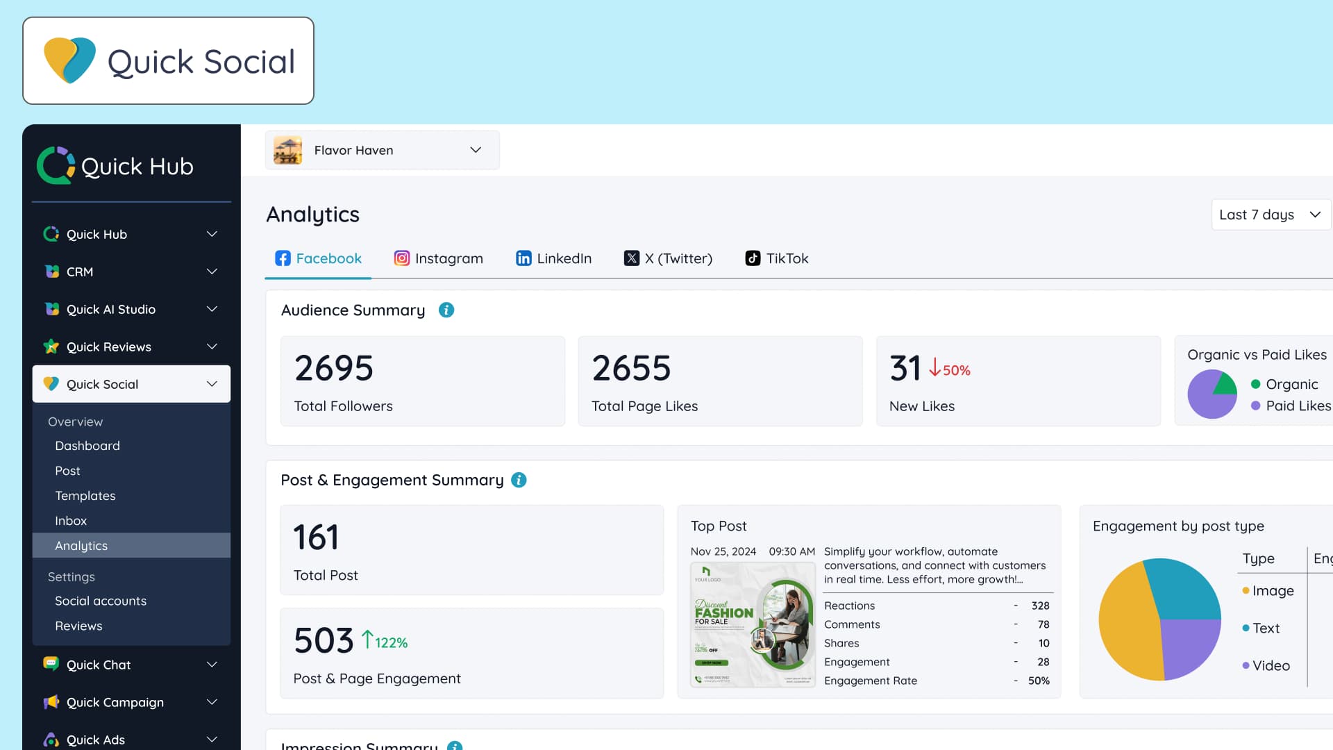 Quick Social Scheduler